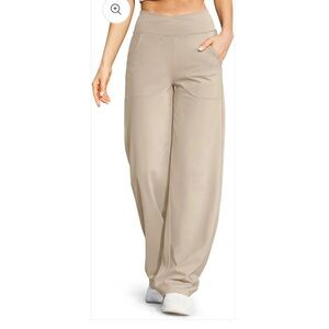 G4Free| Wide Leg Yoga Pants Khaki Size Large